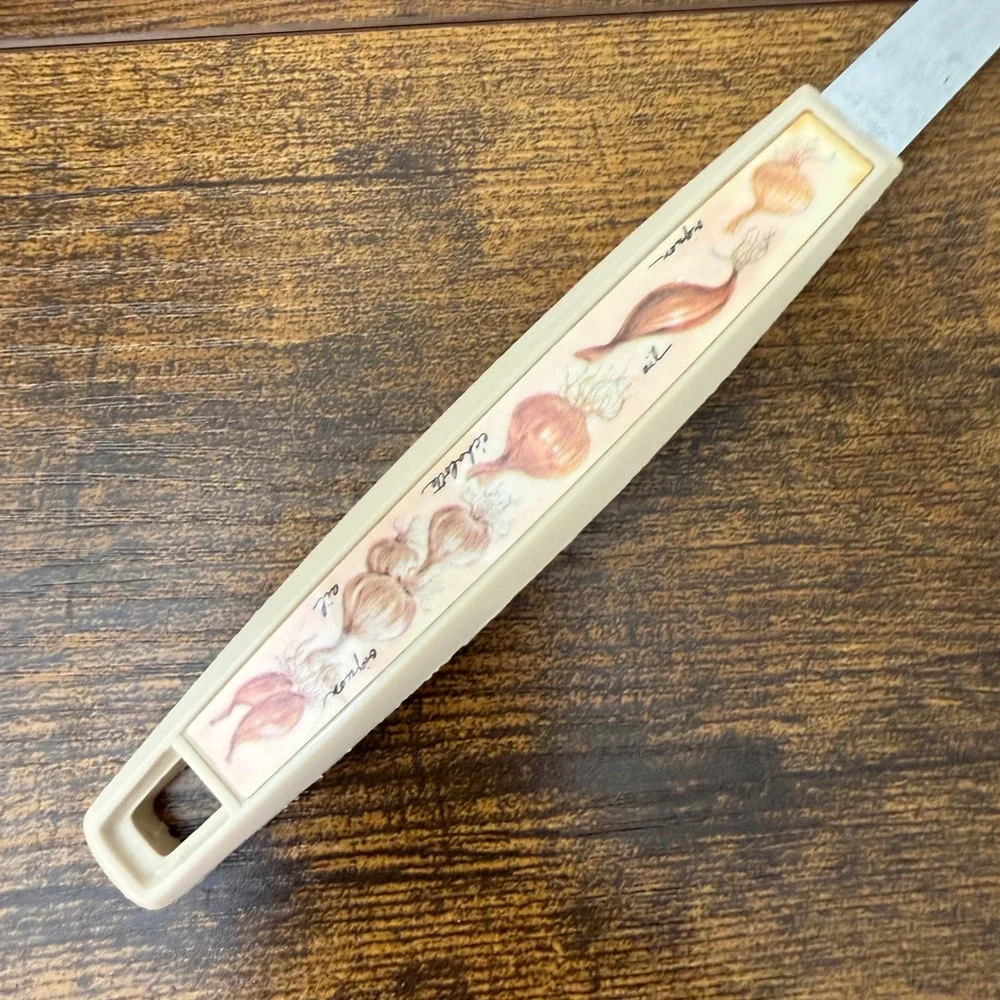 VTG EKCO USA Metal Spatula Slotted Kitchen Utensil Vegetable Onions Handle Retro